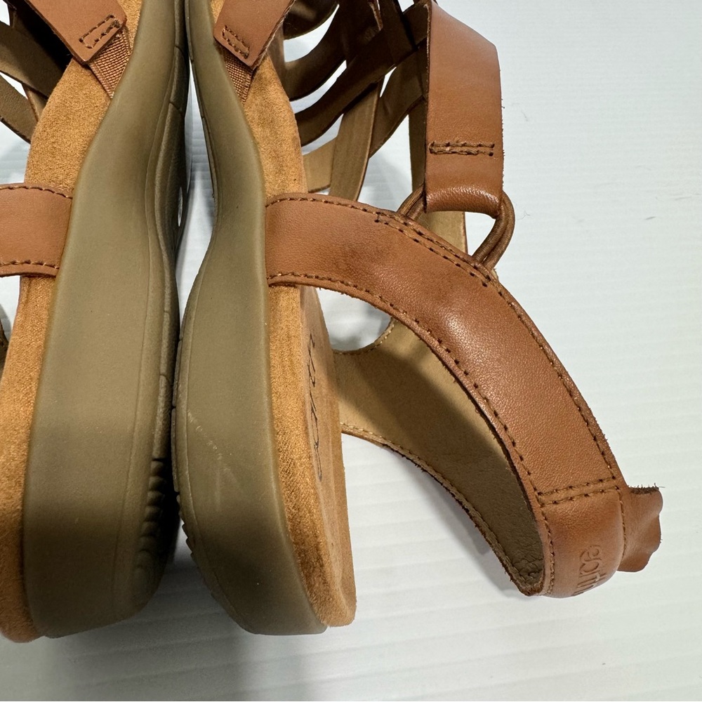 Earth Belita Brown Leather Fisherman Sandals Size 8 1/2 - Picture 12 of 16